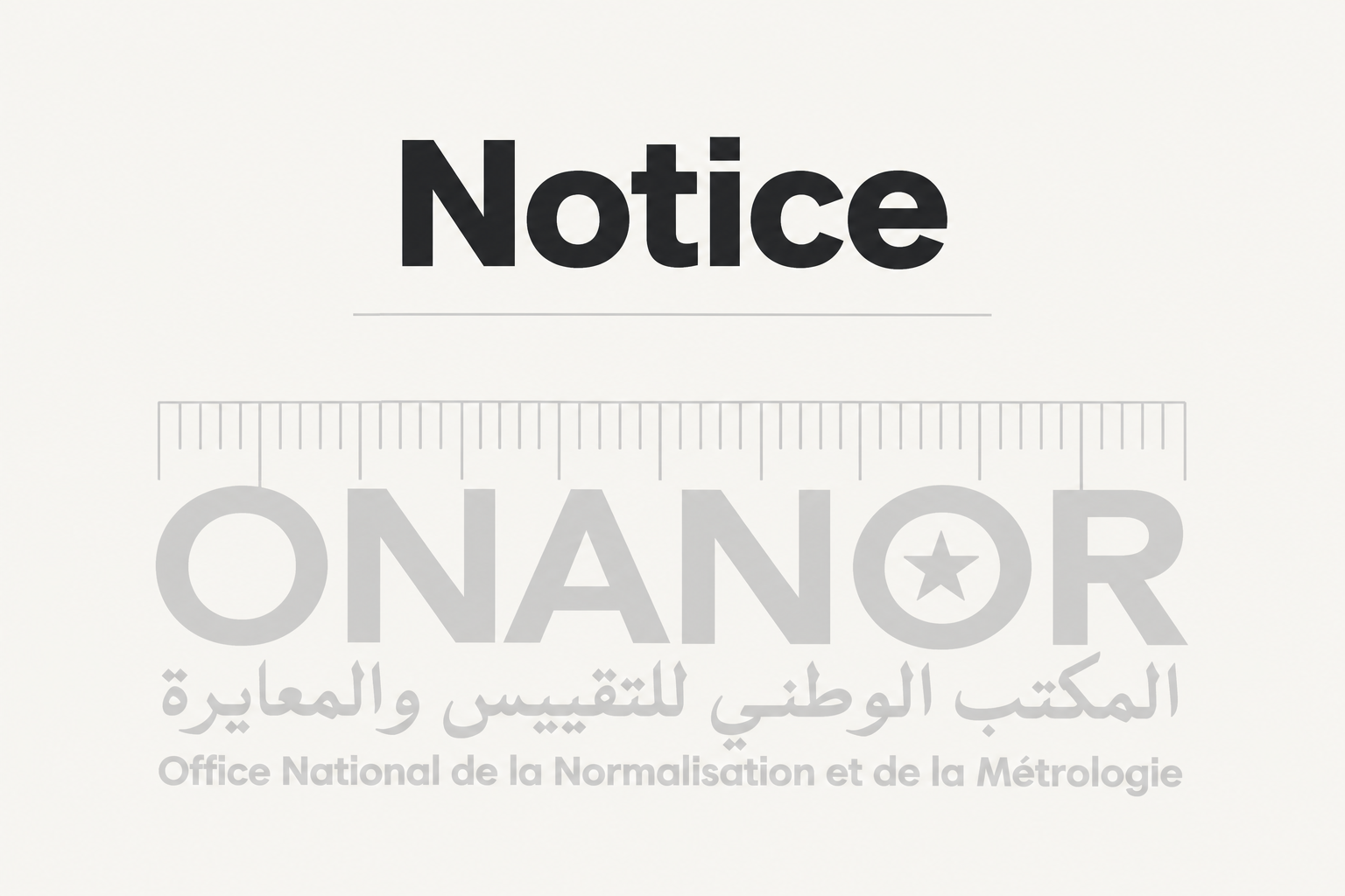 Notice — ONANOR